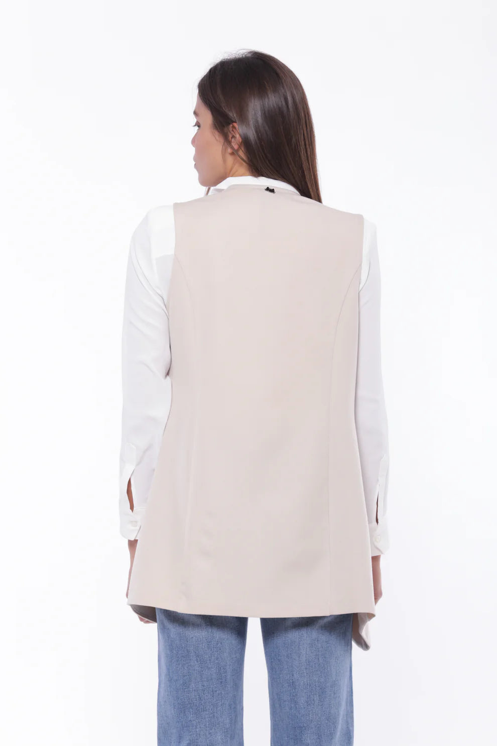 GILET LUNGO IN POLYVISCOSA