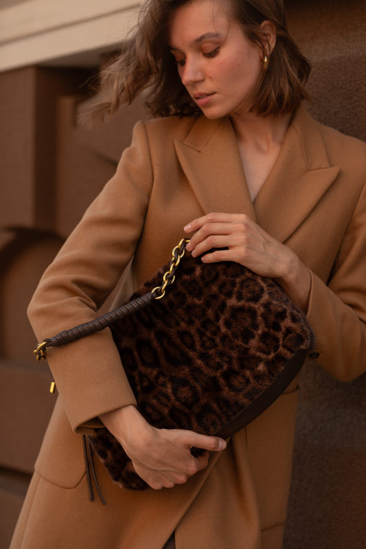 BORSA A SPALLA IN PELLICCIA