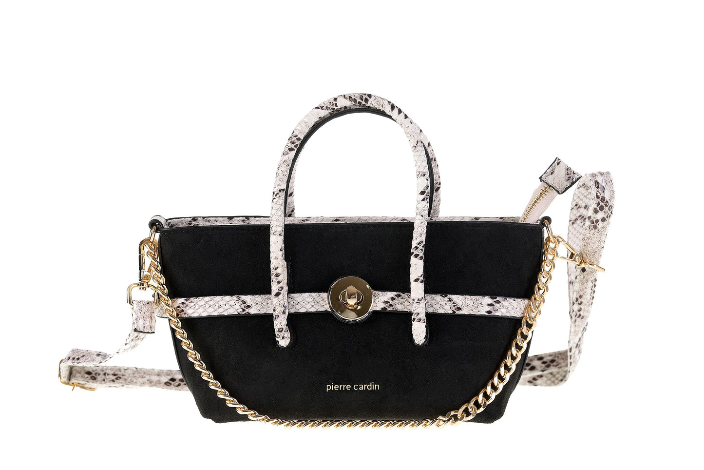 BORSA MINI BAG IN ECOPELLE SCAMOSCIATA E PITONATA