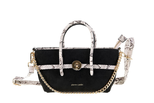 BORSA MINI BAG IN ECOPELLE SCAMOSCIATA E PITONATA