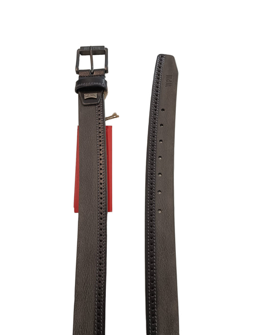 CINTURA NERO/GRIGIO WAMPUM