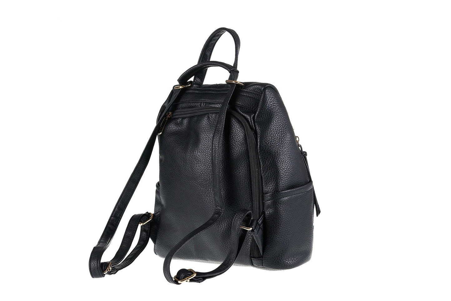 ZAINO IN ECOPELLE CON TASCHE FRONTALI